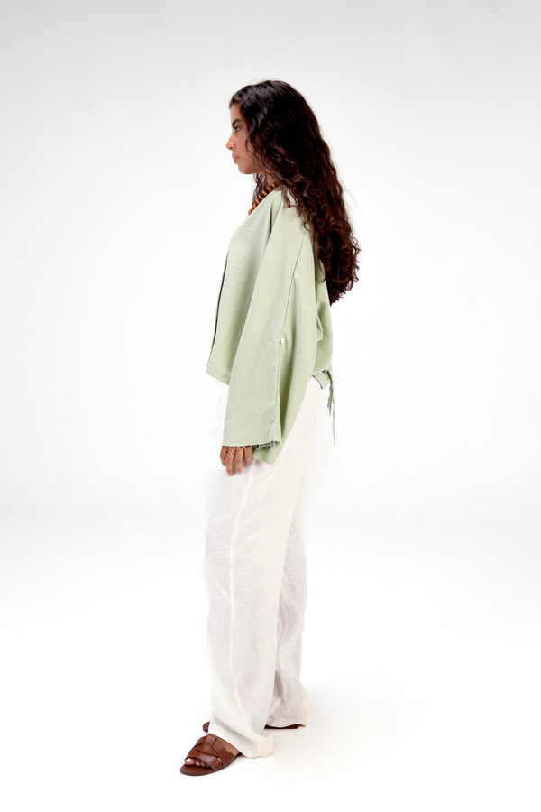 Back-Tie Top in Mint