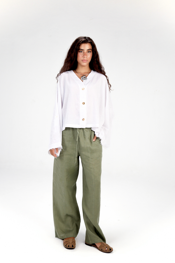 Back-Tie Top in White