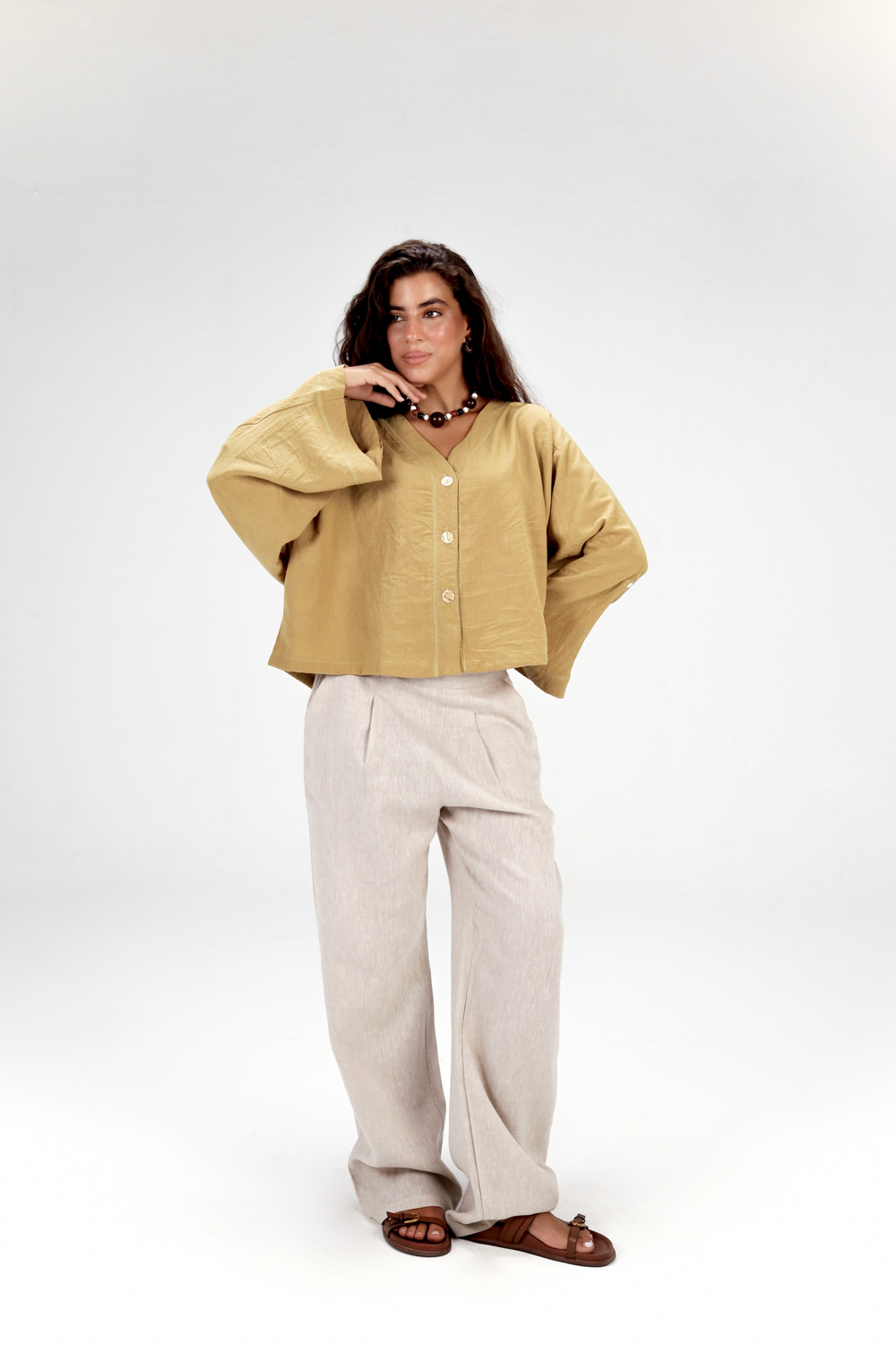 Back-Tie Top in Pistachio