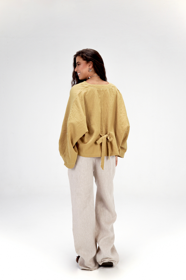 Back-Tie Top in Pistachio