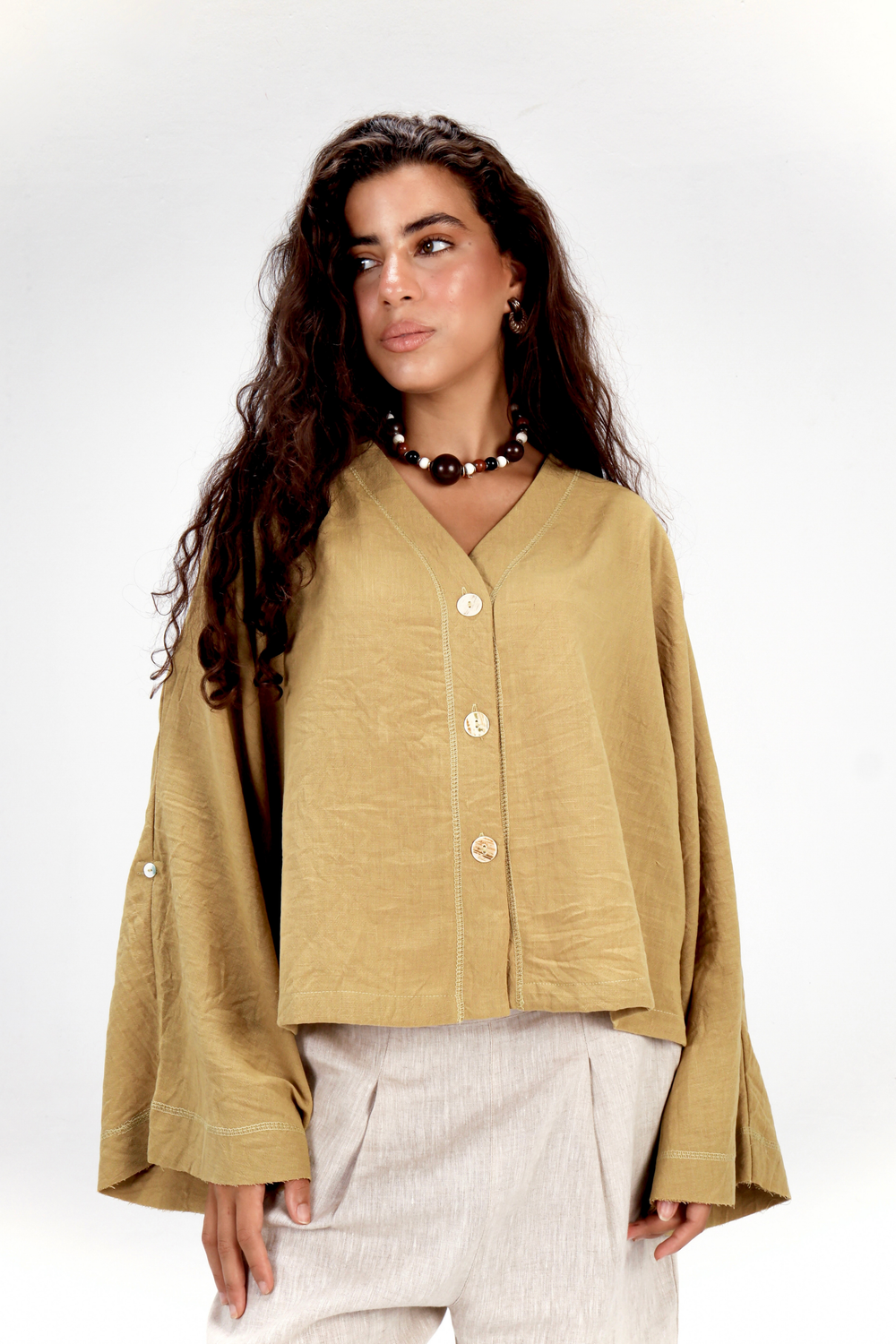 Back-Tie Top in Pistachio