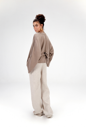 Back-Tie Top in Cafe