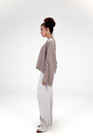 Back-Tie Top in Cafe