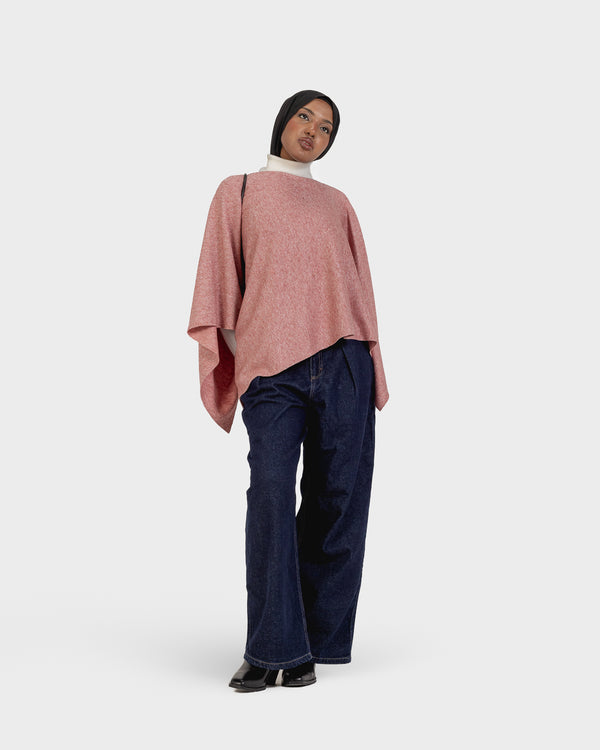 Shimmer Poncho Top in Pink
