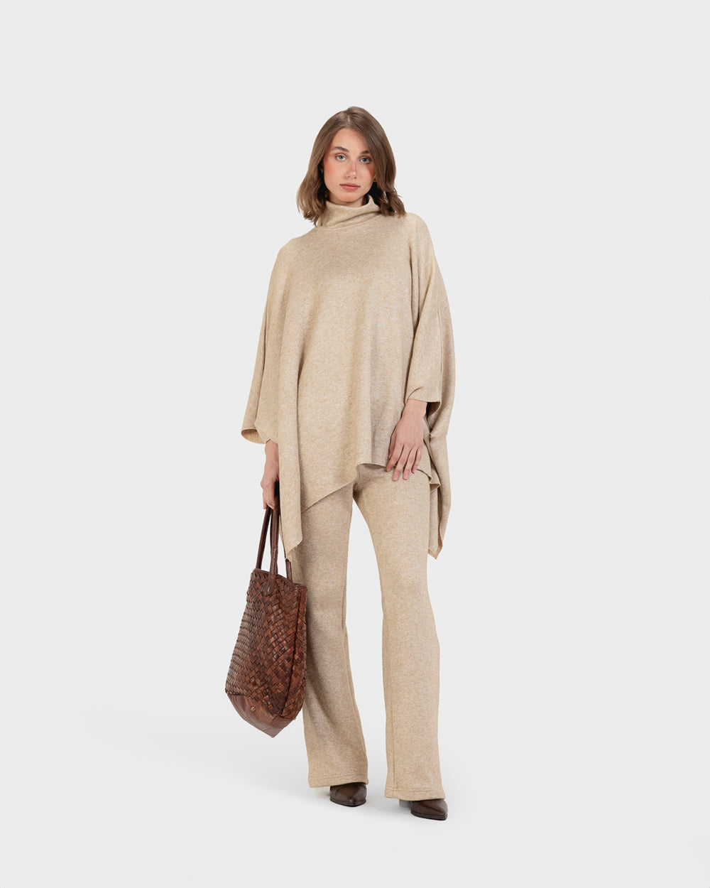 Shimmer Poncho Set in Gold