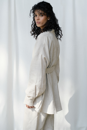 Linen Kimono in Beige