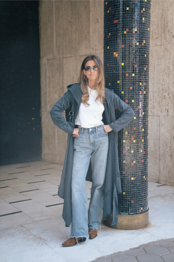 Over You Midi Cardigan in Steel Blue