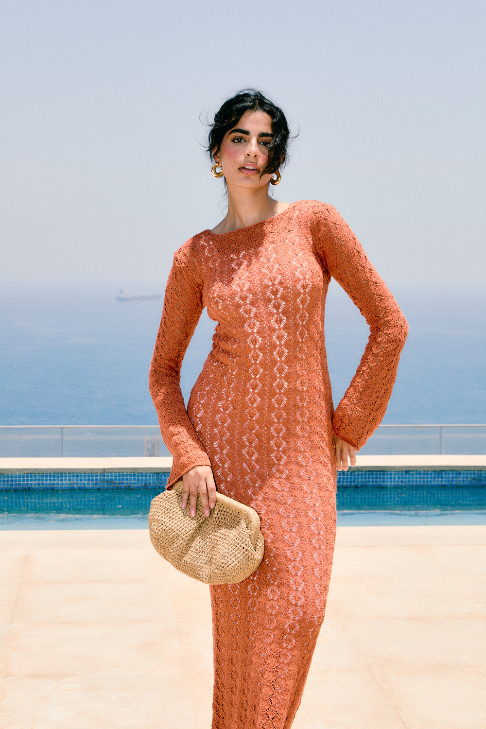 Beachday Maxi Dress in Brick