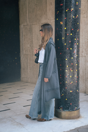 Over You Midi Cardigan in Steel Blue