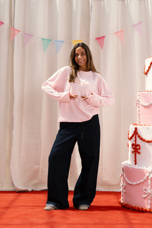Nesaa Know Best Long Sleeve T-Shirt In Pink