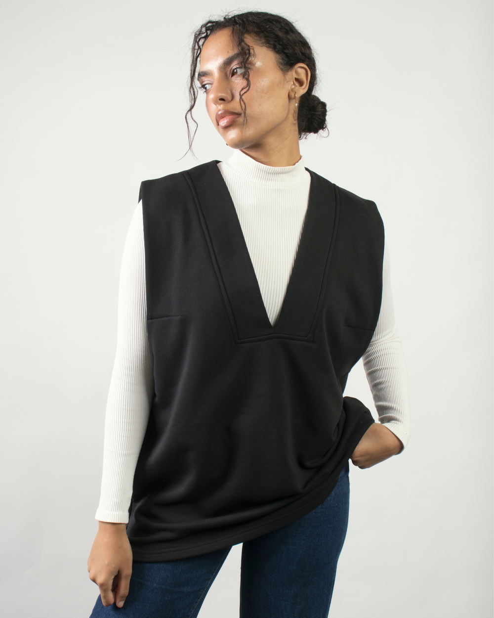 Plush Vest In Black