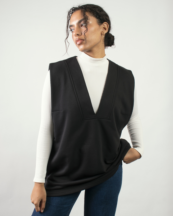 Plush Vest In Black