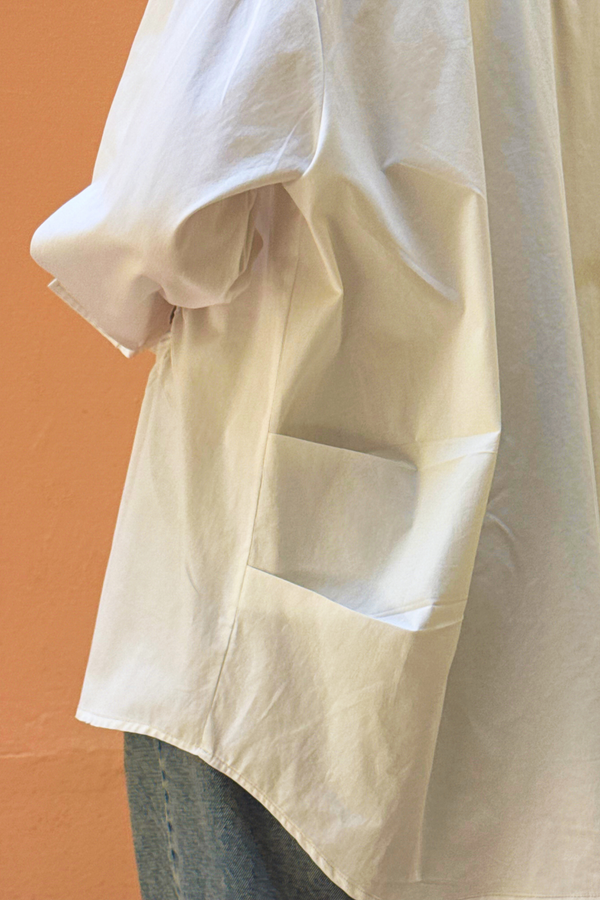 Two-Toned Ruched Shirt