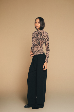 Tulle Top in Leopard Print
