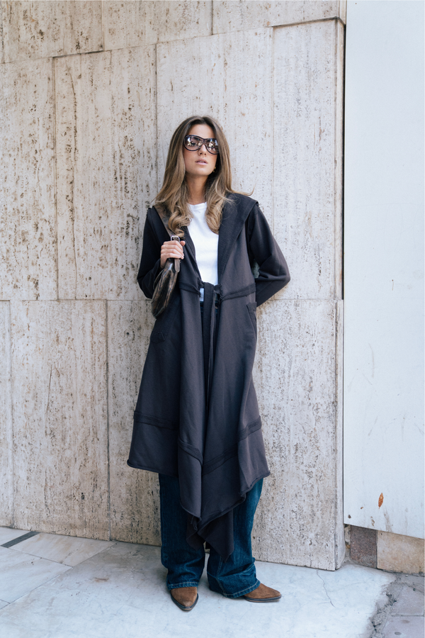 Over You Midi Cardigan in Brown