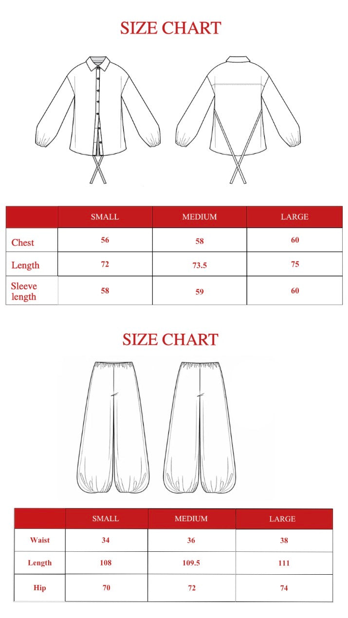 Product size guide