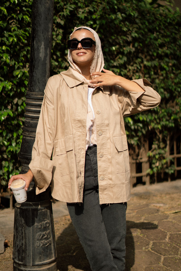 Layer It Overshirt in Beige