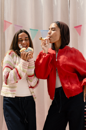 Linen Bomber Jacket in Red