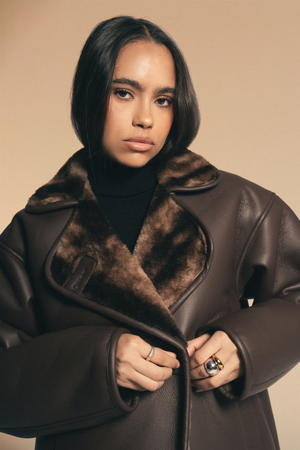 Starlight Leather Jacket in Brown