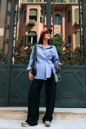 Striped Shirt With Side Button