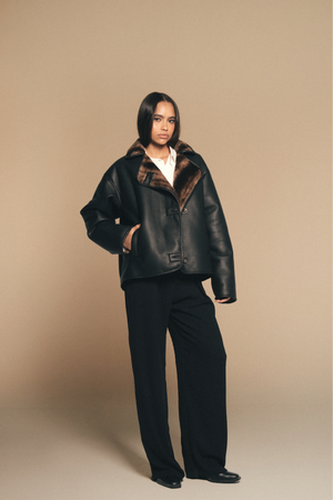 Starlight Leather Jacket in Black