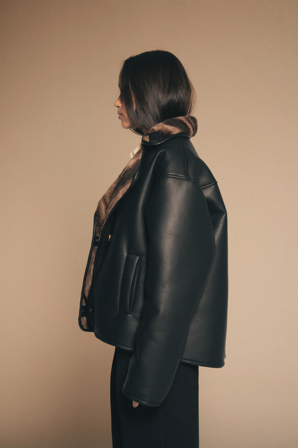 Starlight Leather Jacket in Black