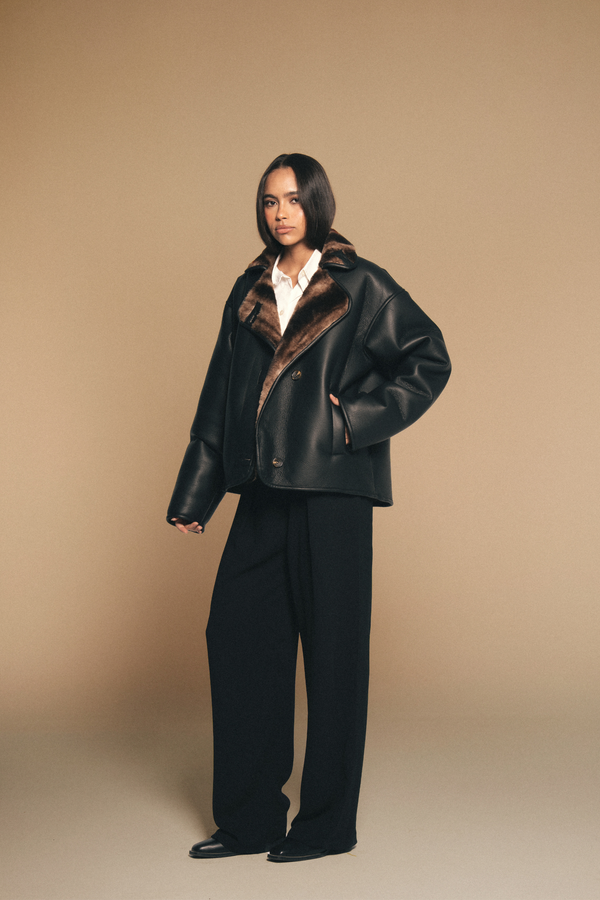 Starlight Leather Jacket in Black