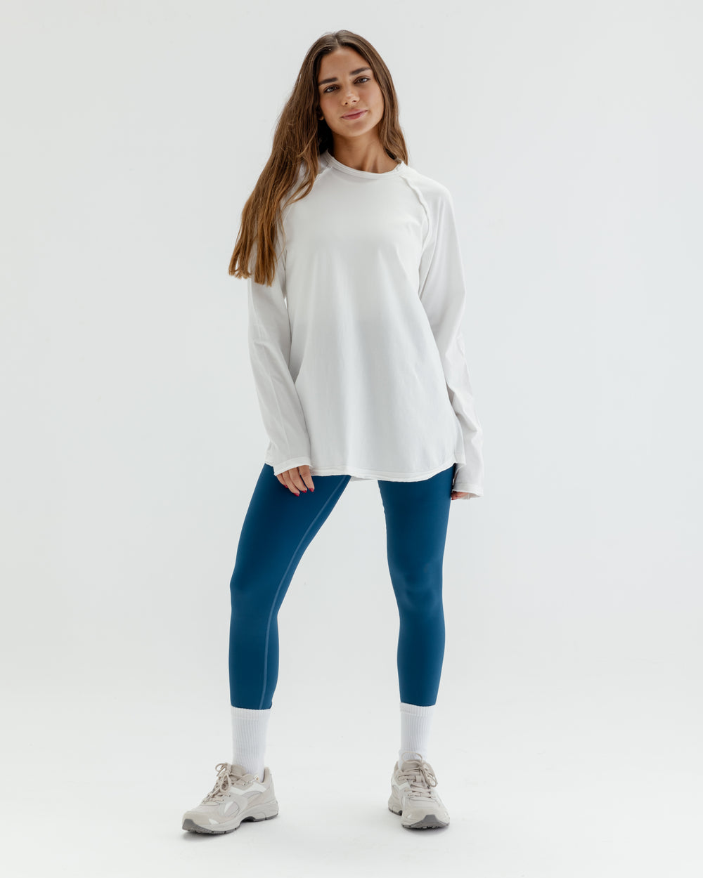 Long Sleeve Crew in Off White