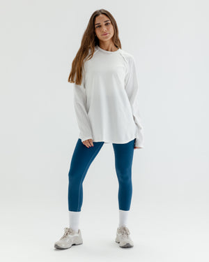 Long Sleeve Crew in Off White