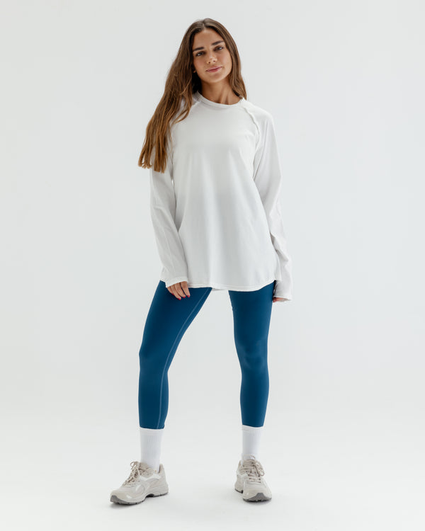 Long Sleeve Crew in Off White