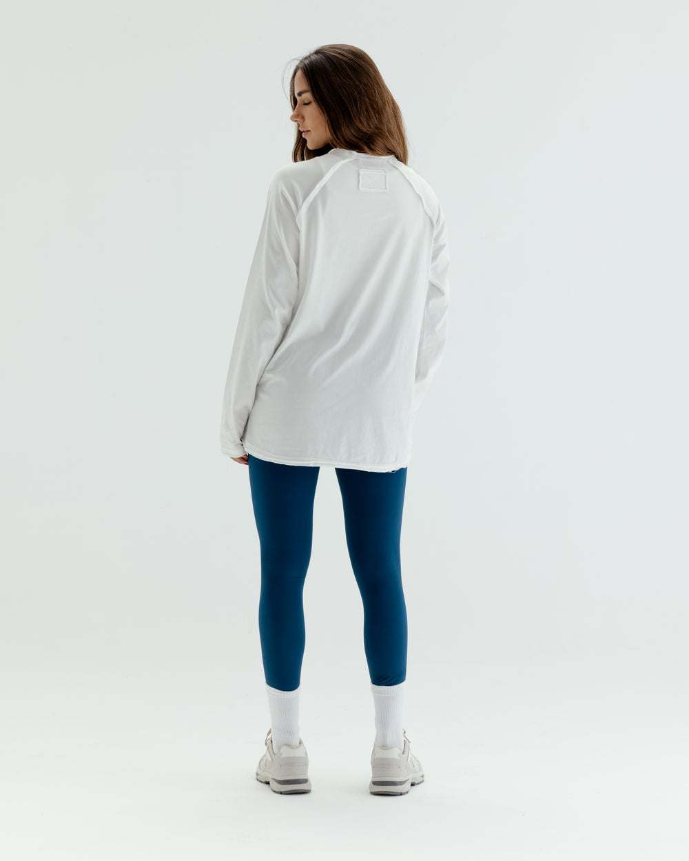 Long Sleeve Crew in Off White