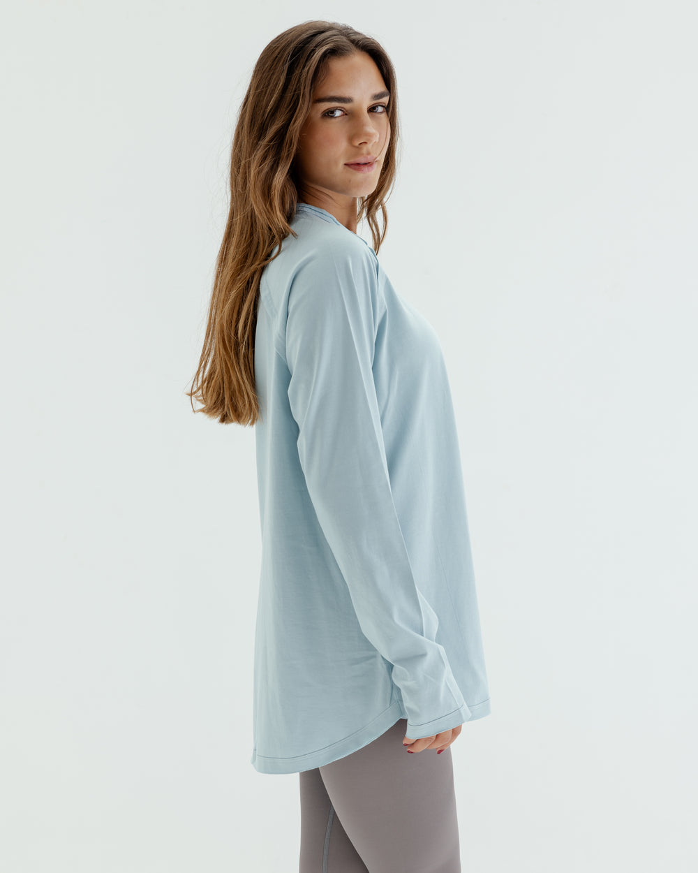 Long Sleeve Crew in Mint
