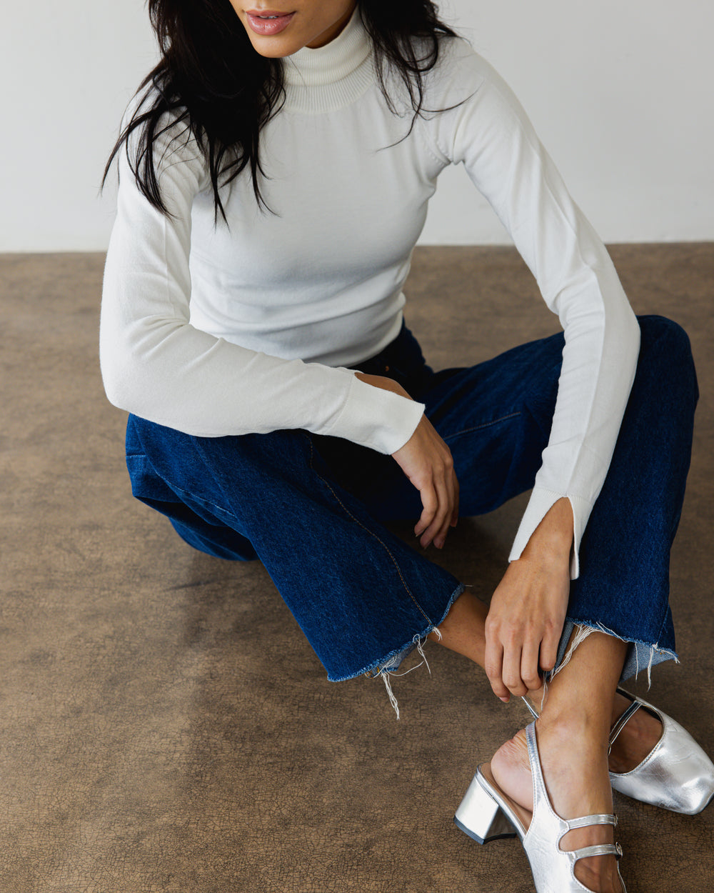 Super Soft Turtleneck In Off White