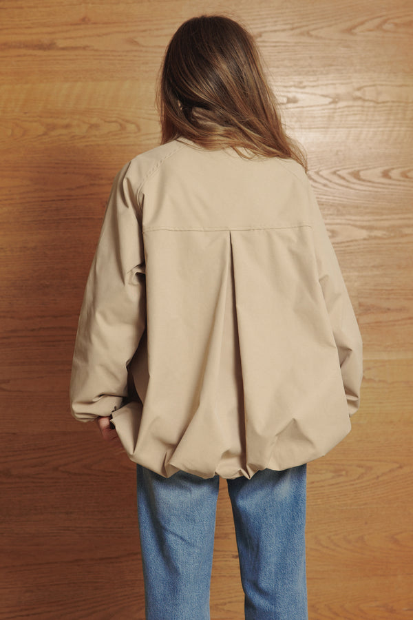 Waterproof Balloon Jacket in Beige