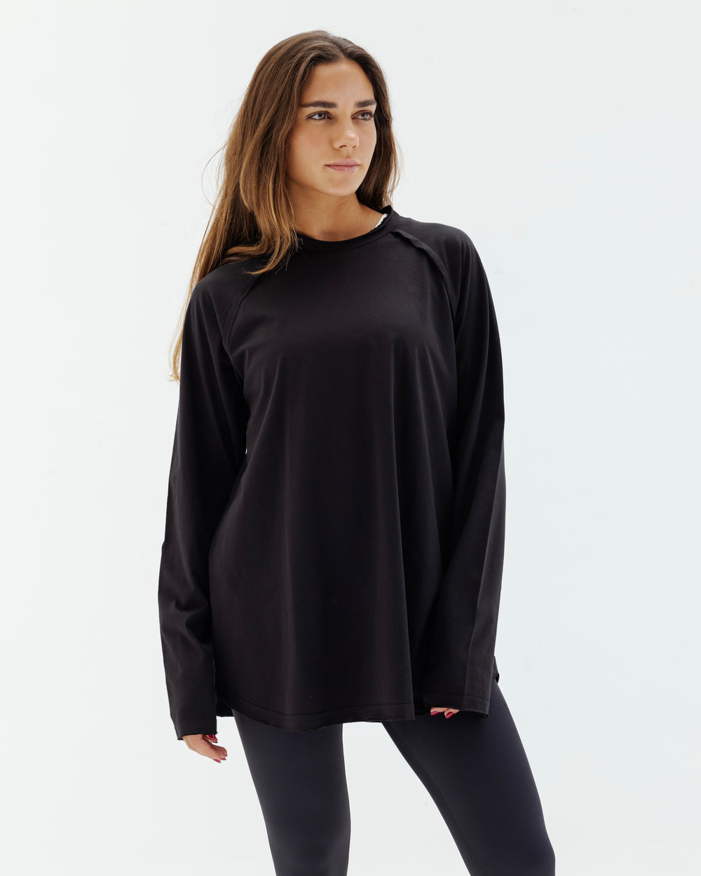 Long Sleeve Crew in Black