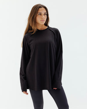 Long Sleeve Crew in Black