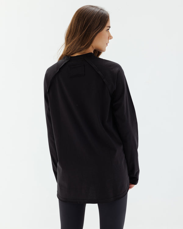 Long Sleeve Crew in Black