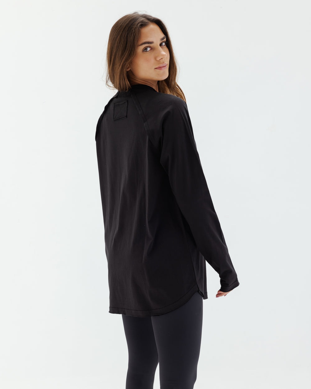 Long Sleeve Crew in Black
