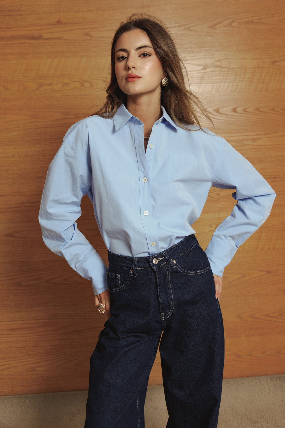 Poplin Shirt in Blue