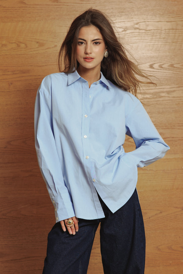 Poplin Shirt in Blue