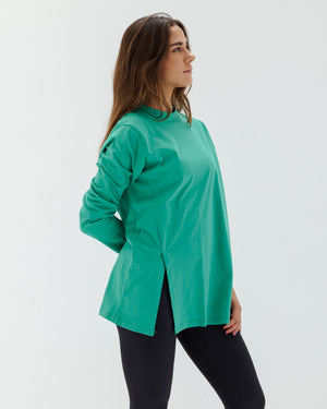 Easy To Do It Long Sleeve Tee in Green