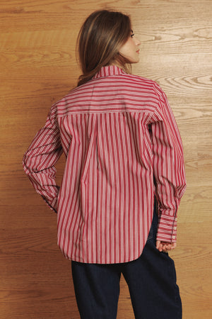 Striped Shirt in Burgundy
