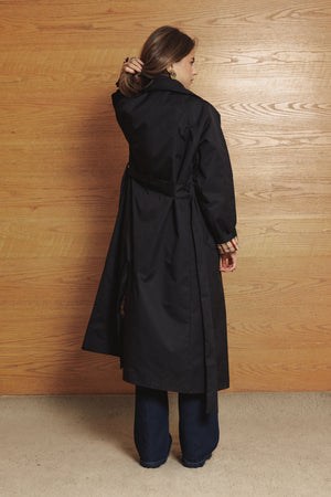 Long Oversized Trench in Black