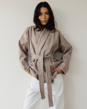 In My Feelings Coat in Beige