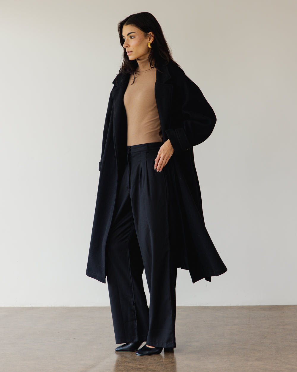 Midnight in Paris Coat in Black