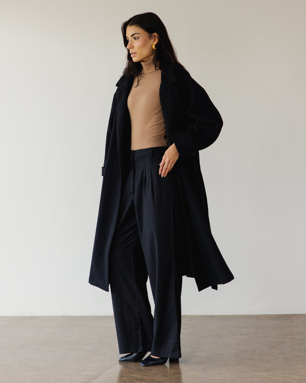 Midnight in Paris Coat in Black