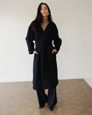 Midnight in Paris Coat in Black