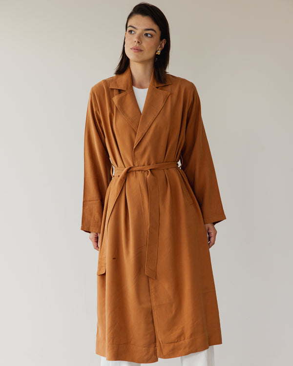 Light Trench Coat in Brick