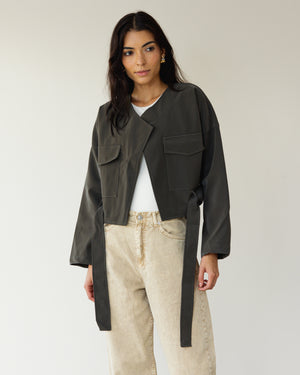 Fast Lane Moto Jacket in Olive