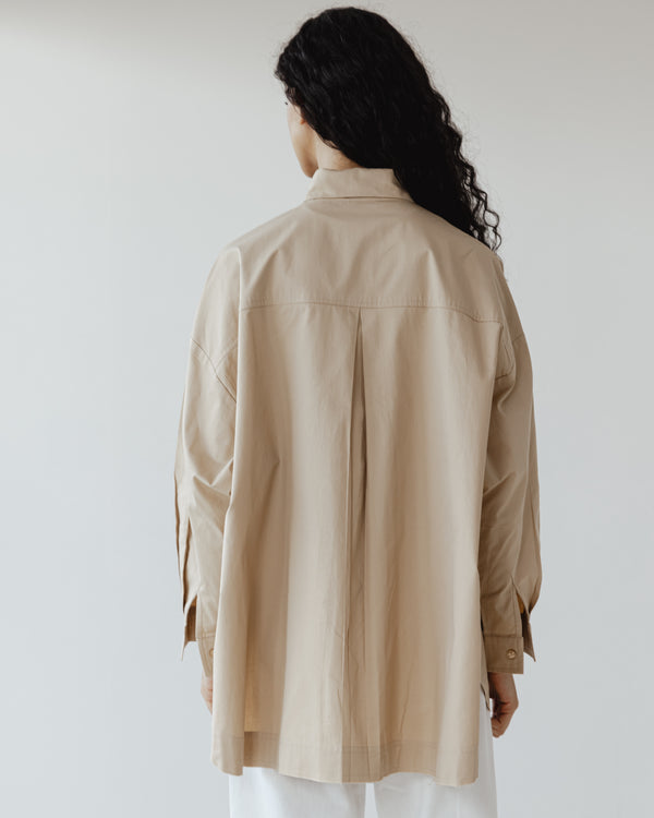 Urban Poplin Shirt in Beige